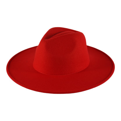 Atlanta Wide Brim Fedora - Red