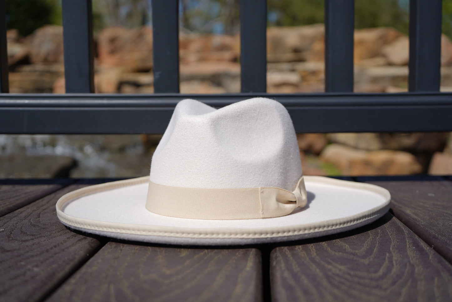 Dallas Pencil Brim Fedora - Off White