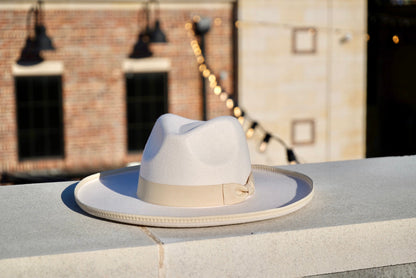 Dallas Pencil Brim Fedora - Off White