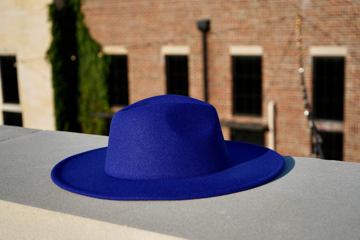 Atlanta Wide Brim Fedora - Blue