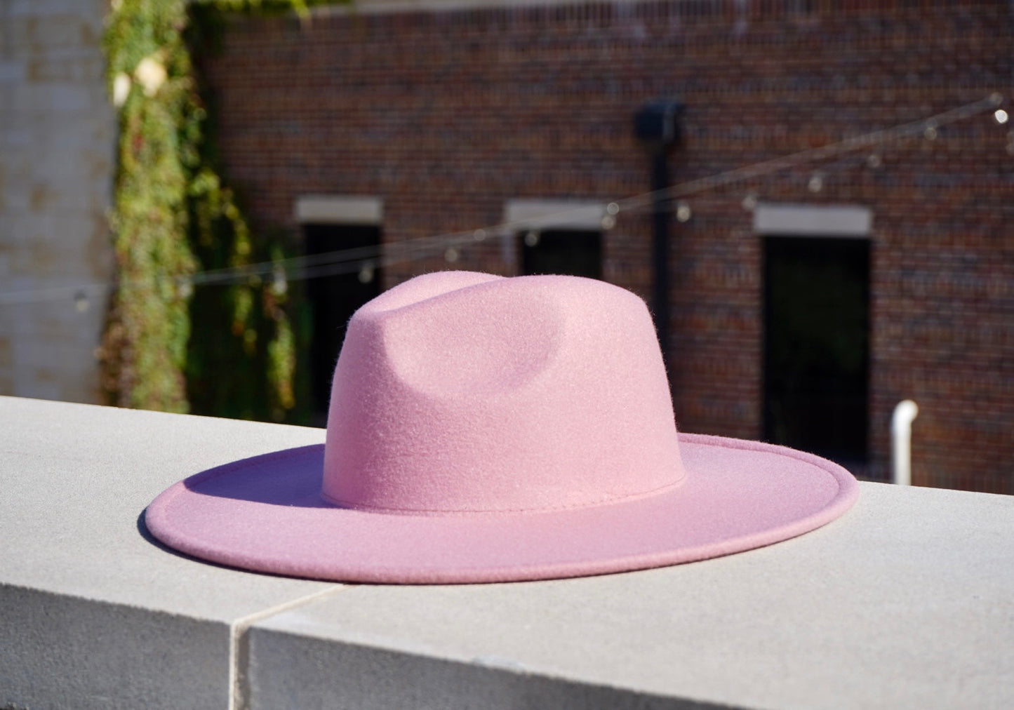 Atlanta Wide Brim Fedora - Pink