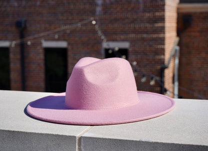 Atlanta Wide Brim Fedora - Pink