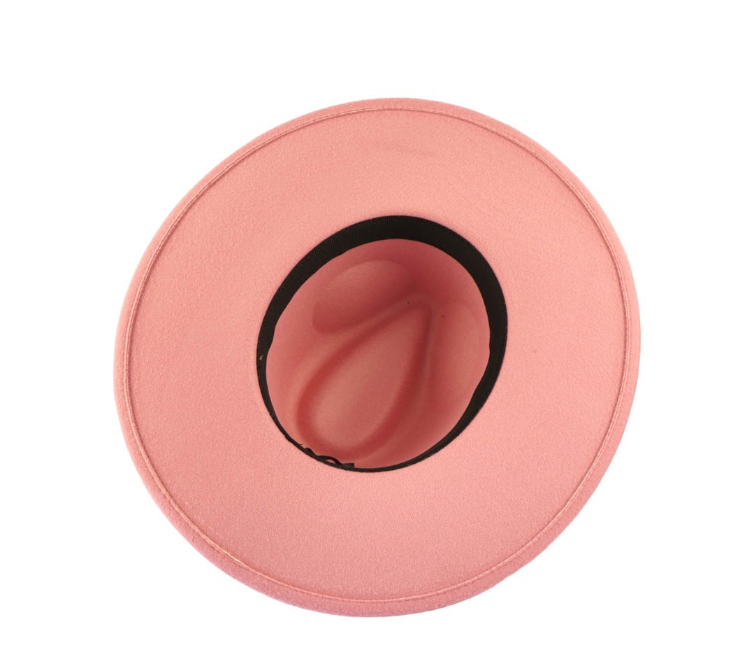 Atlanta Wide Brim Fedora - Pink